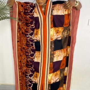 Robe wax marron mosaïque C24
