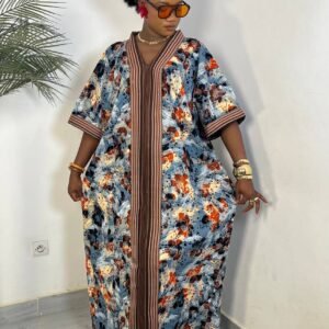 Robe wax multicolore floraux C21