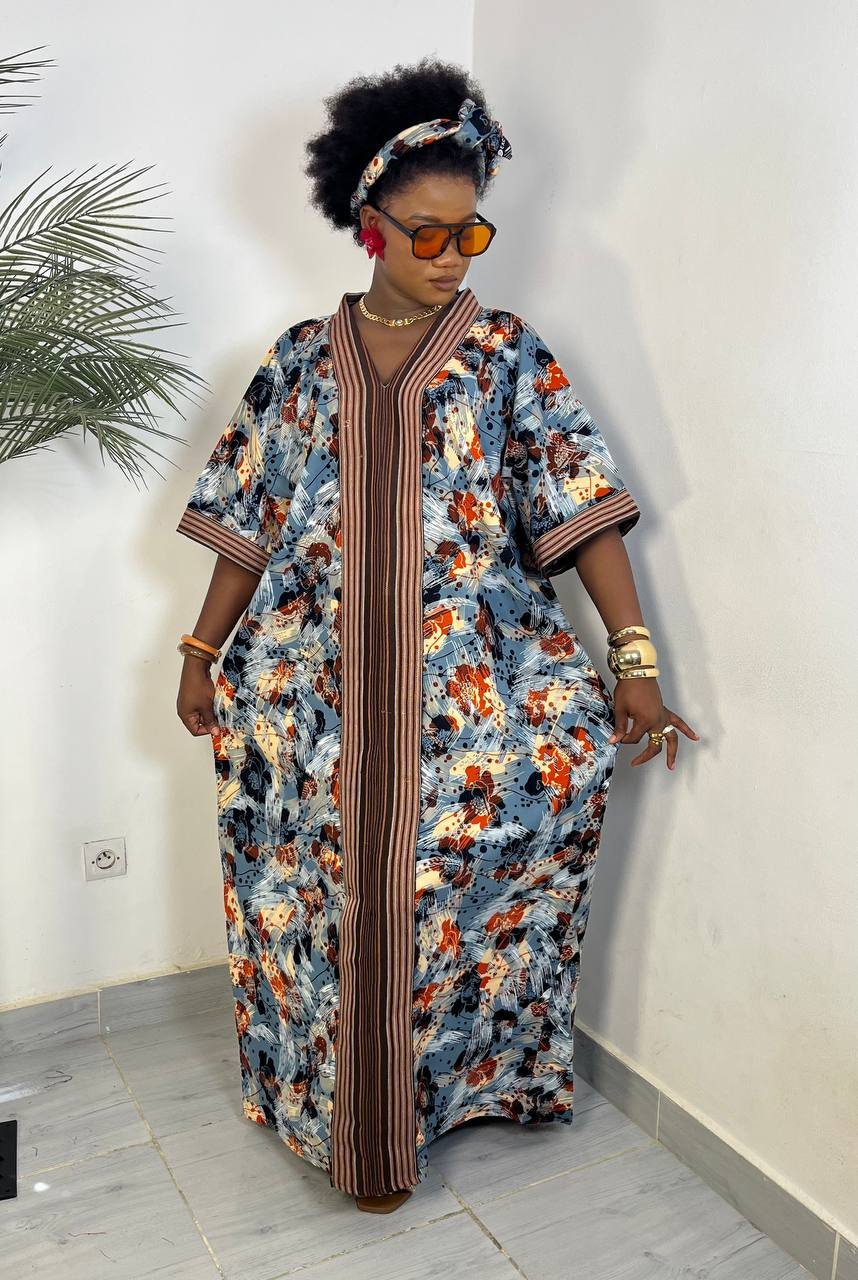 Robe wax multicolore floraux