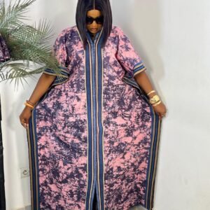 Robe rose et noire C16