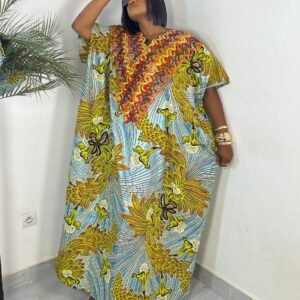 Robe pagne jaune élégante C13