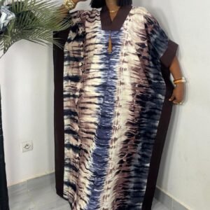 Robe wax marron tie-dye C9