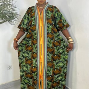 Robe wax vert olive ocre C7