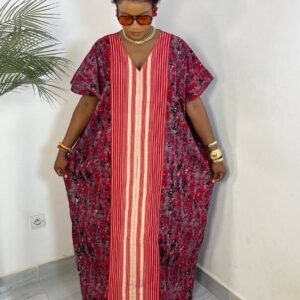 Robe wax rouge floral C6